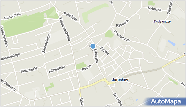Jarosław, Ogrodowa, mapa Jarosławia