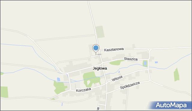 Jegłowa, Ogrodowa, mapa Jegłowa