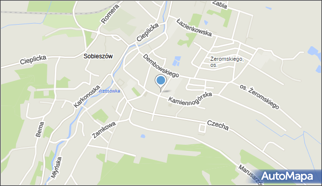 Jelenia Góra, Ogrodowa, mapa Jelenia Góra