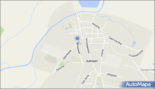 Jutrosin powiat rawicki, Ogrodowa, mapa Jutrosin powiat rawicki