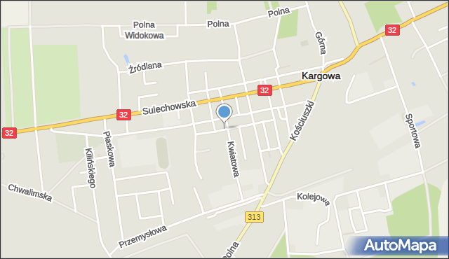 Kargowa, Ogrodowa, mapa Kargowa