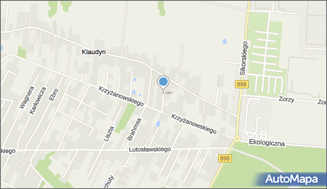 Klaudyn, Ogińskiego Michała Kleofasa, mapa Klaudyn