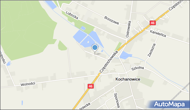 Kochanowice, Ogrodowa, mapa Kochanowice