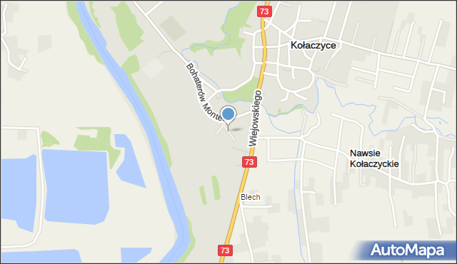 Kołaczyce, Ogrodowa, mapa Kołaczyce