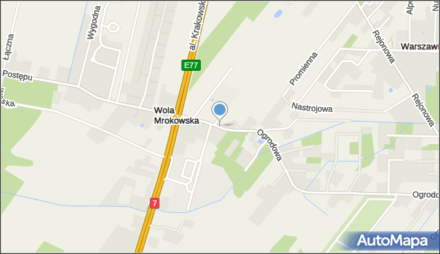 Kolonia Mrokowska, Ogrodowa, mapa Kolonia Mrokowska