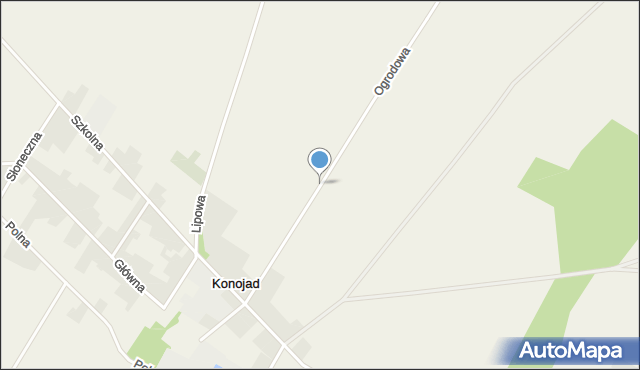 Konojad, Ogrodowa, mapa Konojad