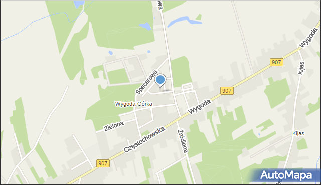 Konopiska powiat częstochowski, Ogrodowa, mapa Konopiska powiat częstochowski