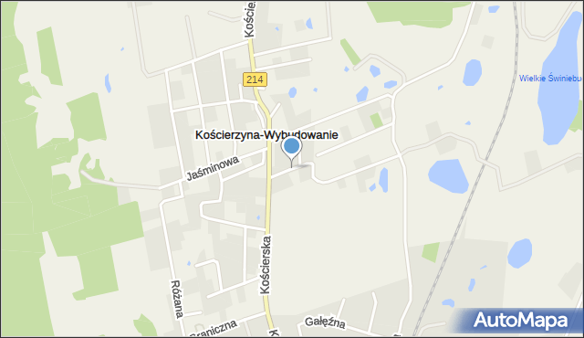 Kościerzyna-Wybudowanie, Ogrodnicza, mapa Kościerzyna-Wybudowanie