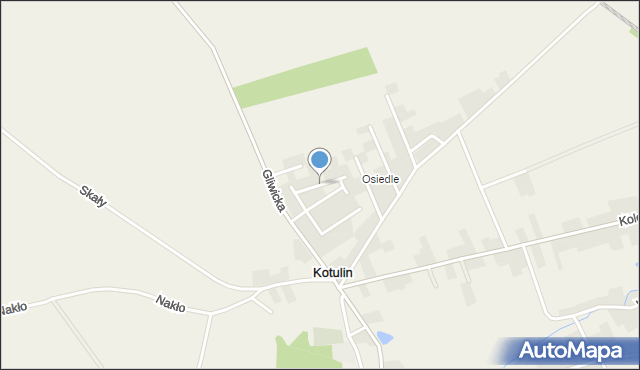 Kotulin gmina Toszek, Ogrodowa, mapa Kotulin gmina Toszek