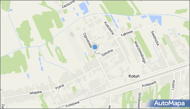 Kotuń powiat siedlecki, Ogrodowa, mapa Kotuń powiat siedlecki