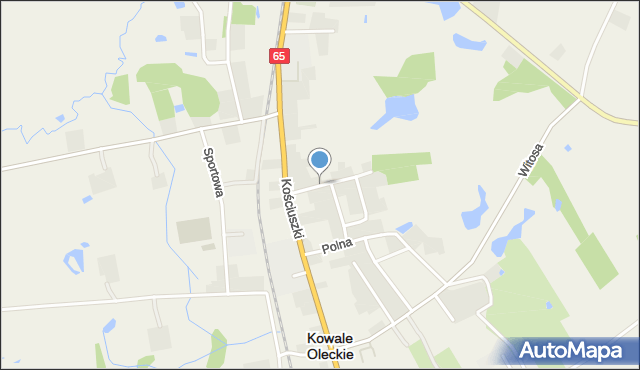 Kowale Oleckie, Ogrodowa, mapa Kowale Oleckie