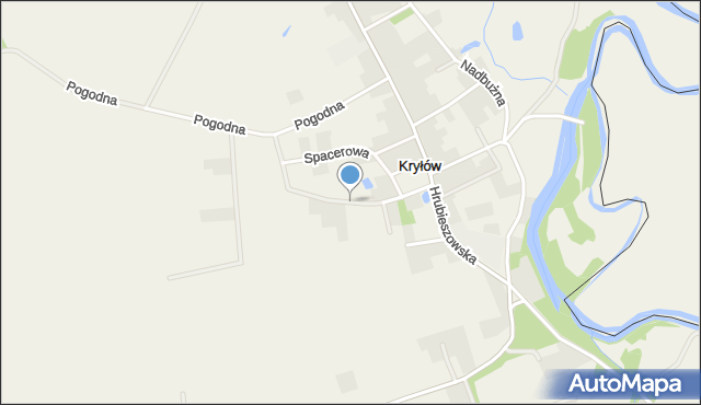 Kryłów, Ogrodowa, mapa Kryłów