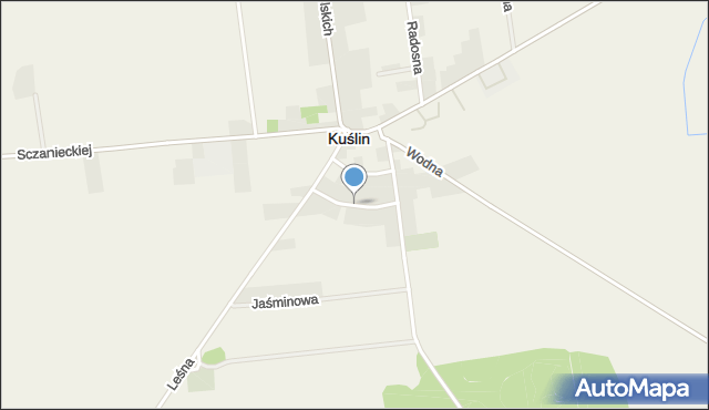 Kuślin, Ogrodowa, mapa Kuślin