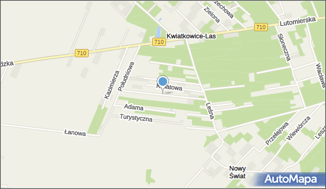 Kwiatkowice-Las, Ogrodowa, mapa Kwiatkowice-Las