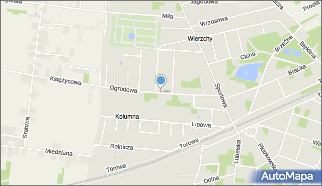 Łask, Ogrodowa, mapa Łask