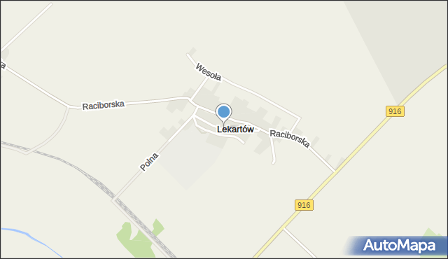 Lekartów, Ogrodowa, mapa Lekartów