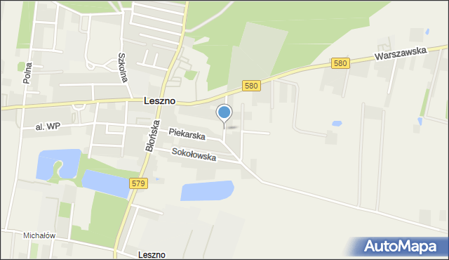 Leszno powiat warszawski zachodni, Ogrodowa, mapa Leszno powiat warszawski zachodni