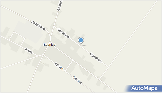Łubnica gmina Wielichowo, Ogrodowa, mapa Łubnica gmina Wielichowo