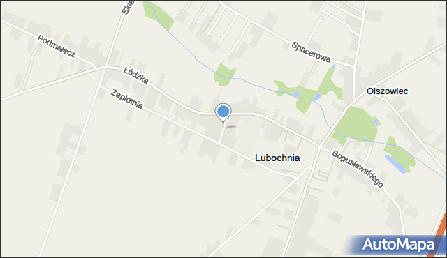 Lubochnia powiat tomaszowski, Ogrodowa, mapa Lubochnia powiat tomaszowski