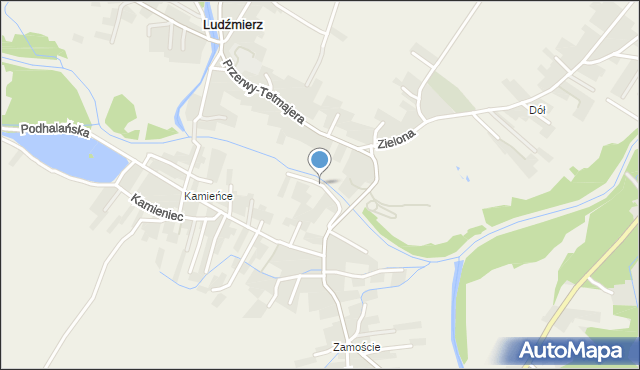 Ludźmierz, Ogrodowa, mapa Ludźmierz