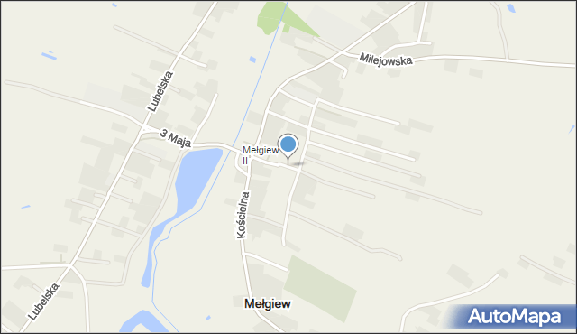Mełgiew, Ogrodowa, mapa Mełgiew