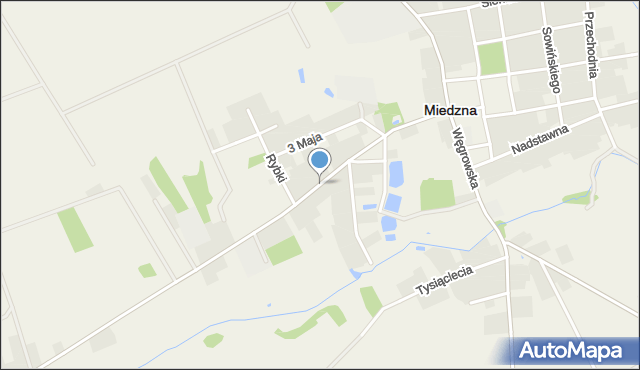 Miedzna, Ogrodowa, mapa Miedzna