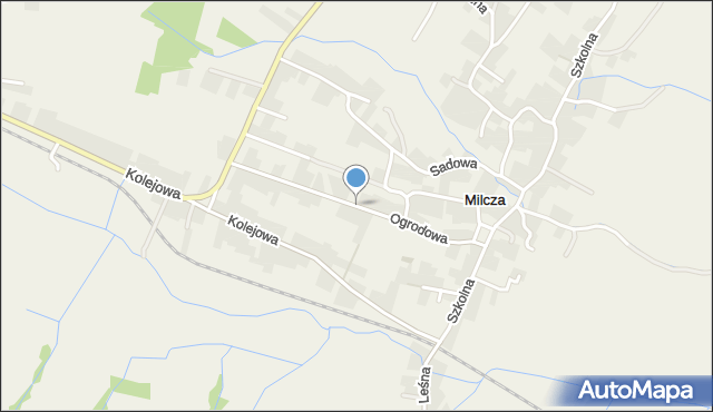 Milcza, Ogrodowa, mapa Milcza