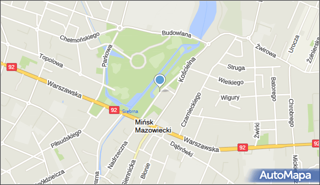 Mińsk Mazowiecki, Ogrodowa, mapa Mińsk Mazowiecki