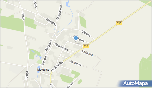 Mojęcice, Ogrodowa, mapa Mojęcice