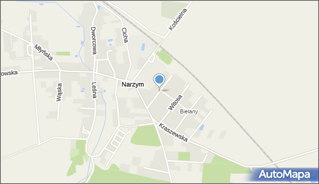 Narzym, Ogrodowa, mapa Narzym