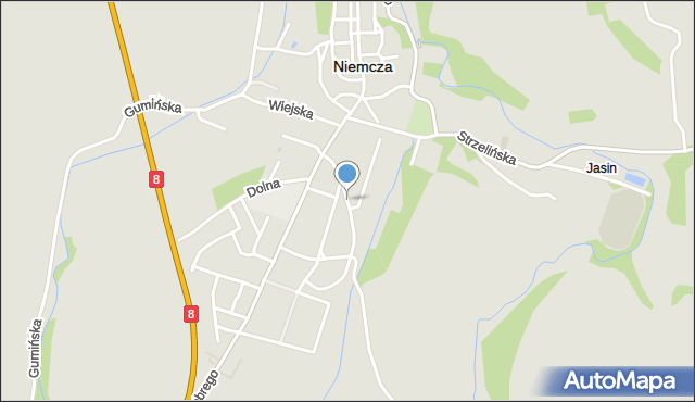 Niemcza, Ogrodowa, mapa Niemcza