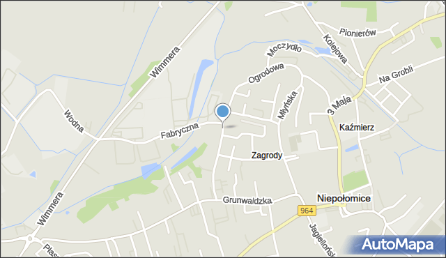 Niepołomice, Ogrodowa, mapa Niepołomice