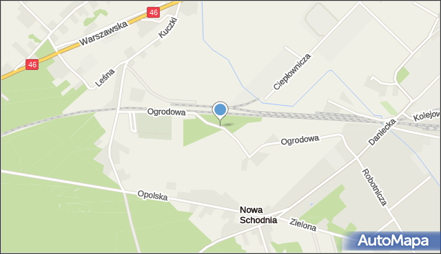 Nowa Schodnia, Ogrodowa, mapa Nowa Schodnia