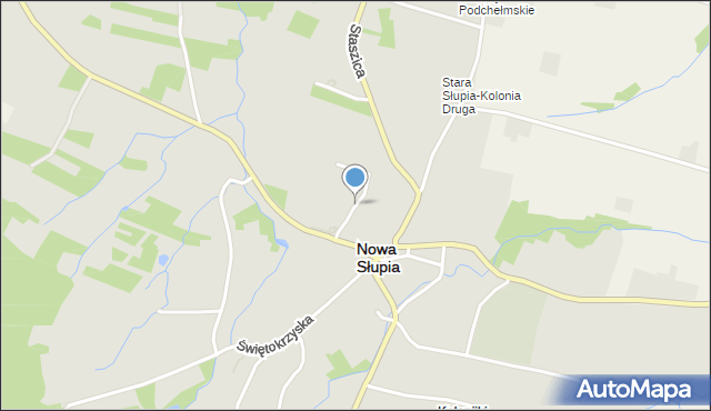 Nowa Słupia, Ogrodowa, mapa Nowa Słupia