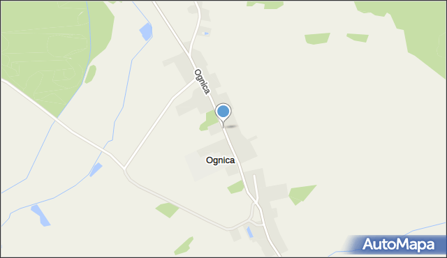 Ognica gmina Dobrzany, Ognica, mapa Ognica gmina Dobrzany