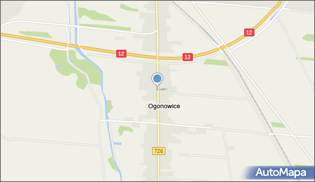 Ogonowice gmina Opoczno, Ogonowice, mapa Ogonowice gmina Opoczno