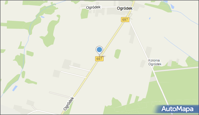 Ogródek gmina Grębków, Ogródek, mapa Ogródek gmina Grębków