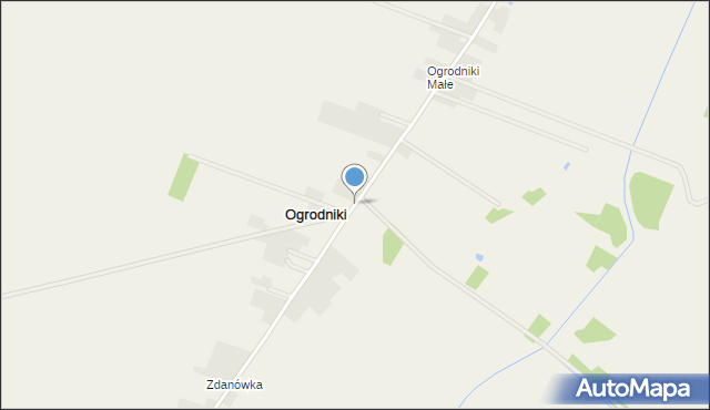 Ogrodniki gmina Tuczna, Ogrodniki, mapa Ogrodniki gmina Tuczna