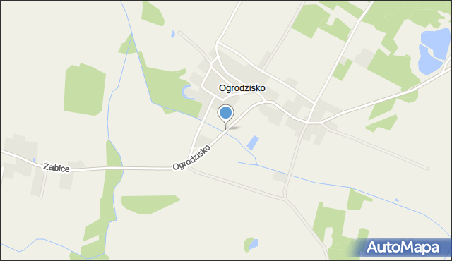 Ogrodzisko gmina Chocianów, Ogrodzisko, mapa Ogrodzisko gmina Chocianów