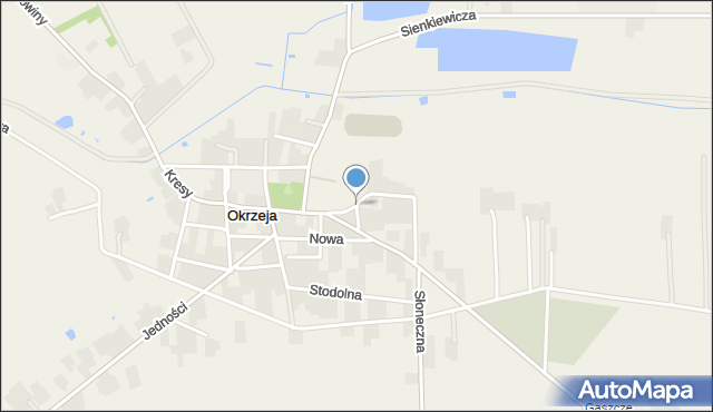 Okrzeja, Ogrodowa, mapa Okrzeja