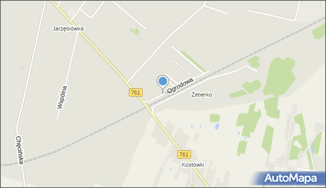 Piekoszów, Ogrodowa, mapa Piekoszów