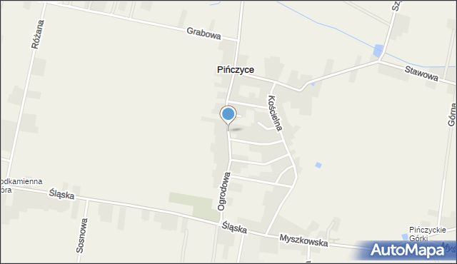 Pińczyce, Ogrodowa, mapa Pińczyce