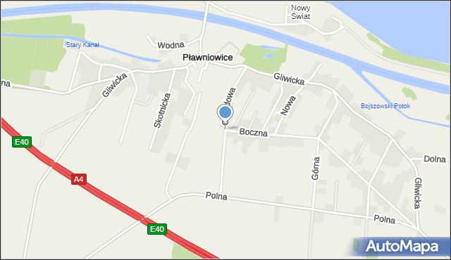 Pławniowice, Ogrodowa, mapa Pławniowice