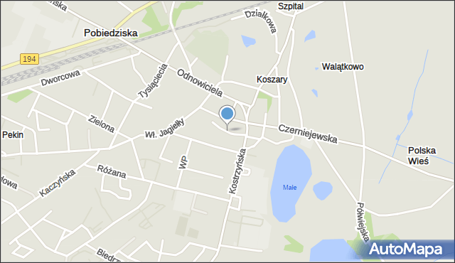 Pobiedziska, Ogrodowa, mapa Pobiedziska