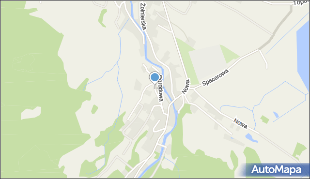 Podgórzyn powiat karkonoski, Ogrodowa, mapa Podgórzyn powiat karkonoski