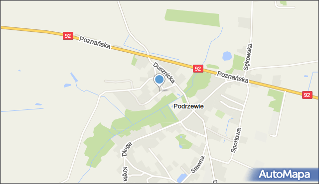 Podrzewie, Ogrodowa, mapa Podrzewie