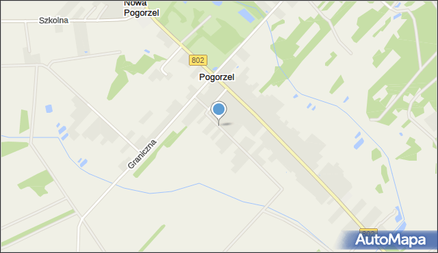 Pogorzel gmina Siennica, Ogrodowa, mapa Pogorzel gmina Siennica