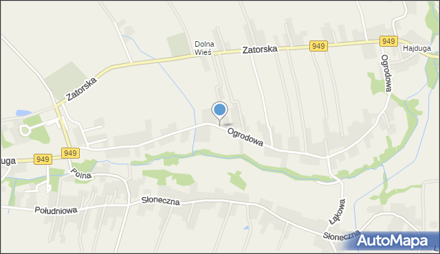 Polanka Wielka, Ogrodowa, mapa Polanka Wielka