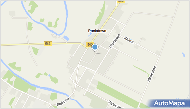 Poniatowo gmina Żuromin, Ogrodowa, mapa Poniatowo gmina Żuromin