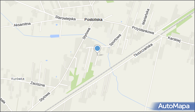 Postoliska, Ogrodnicza, mapa Postoliska